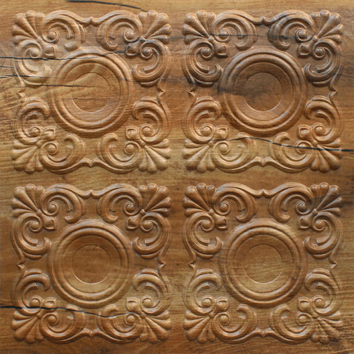 N123 - Cracked Wood-Nova-Decorative -Ceiling-Tiles-Antique-decor