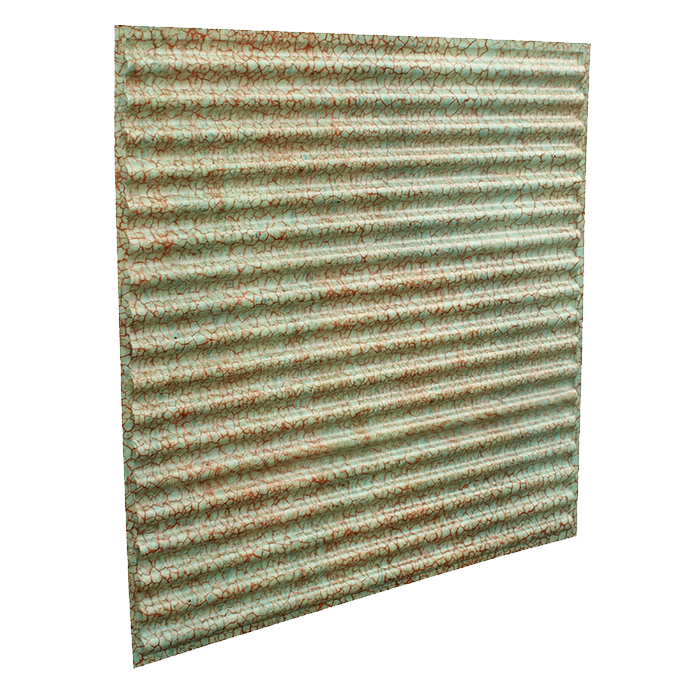 N134 Heavy Rusted Peeled Side View-Nova-decorative-ceiling-tiles-antique-decor