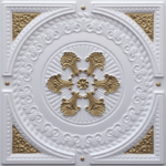 N 101 – Glamor White – Brass-Nova-decorative-ceiling-tiles-antique-decor