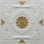 N 118 – Pearl White – Brass-Nova-decorative-ceiling-tiles-antique-decor