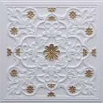 N122 - Glamor White - Brass-Nova-decorative-ceiling-tiles-antique-decor