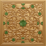 N122-Gold-Green-Nova-Decorative-Ceiling-Tiles-Antique-Decor
