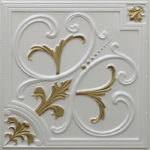 N 129 – Pearl White – Brass-Nova-decorative-ceiling-tiles-antique-decor