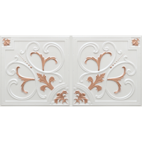 N4129 Pearl White Copper Nova decorative ceiling tiles antique decor