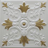 N 115 - Pearl White - Brass-Nova-decorative-ceiling-tiles-antique-decor