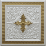 N 125 – Pearl White – Brass-Nova-decorative-ceiling-tiles-antique-decor