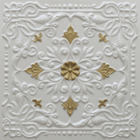 N 127 - Pearl White - Brass-Nova-decorative-ceiling-tiles-antique-decor