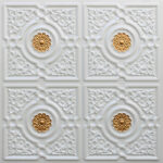 N146-Pearl White-Gold-Nova-decorative-ceiling-tiles-antique-decor