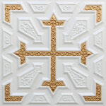 N147-Pearl White-Gold-Nova-decorative-ceiling-tiles-antique-decor