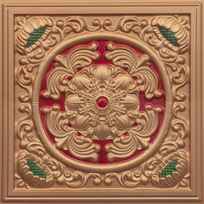 N112 - Gold - Red - Green Nova-decorative-ceiling-tiles-antique-decor